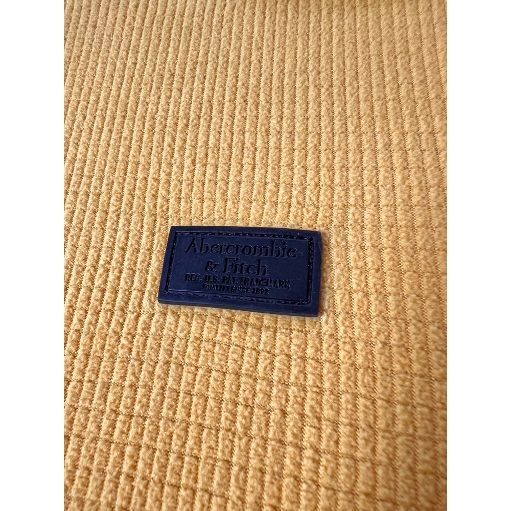 Abercrombie & Fitch Hoodie Mens XXL Yellow Waffle Knit Gorpcore Minimalist - Picture 2 of 8
